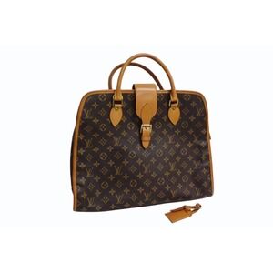 LOUIS VUITTON Rivoli Handbag Monogram Brown
